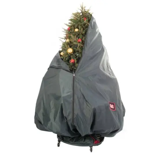 TreeKeeper 7-9ft. Upright Assembled Christmas Tree Bag with Wheels {1}