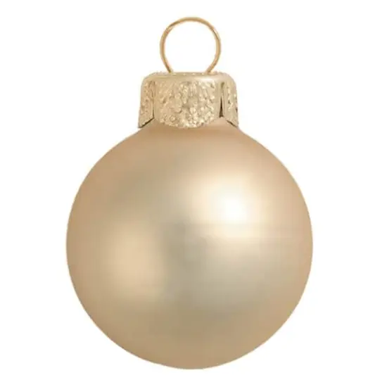 Whitehurst 40ct. 1.5" Matte Glass Christmas Ornaments Champagne {1}