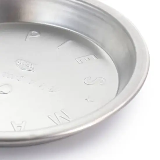Martha Stewart Silver 9" Round Embossed Aluminum Pie Pan {4}