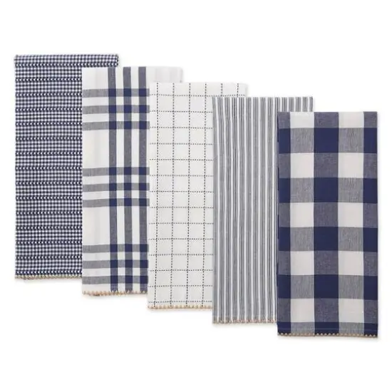 DII&reg; French Blue Farmhouse Woven Dishtowel Set {3}
