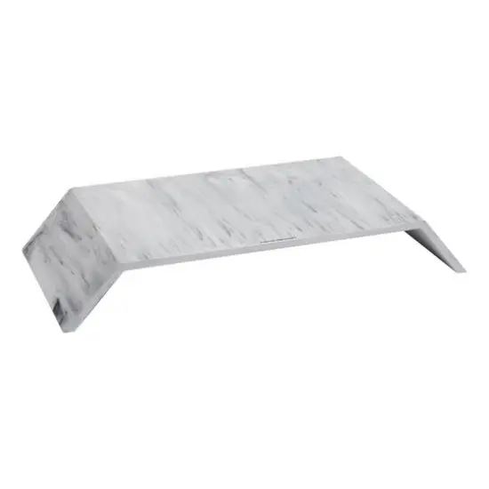 Mind Reader Marbella Collection White Monitor Stand {8}