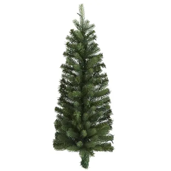 3ft. Pre-Lit Flat Back Wall Hanging Artificial Christmas Tree, Clear LED Lights {4}