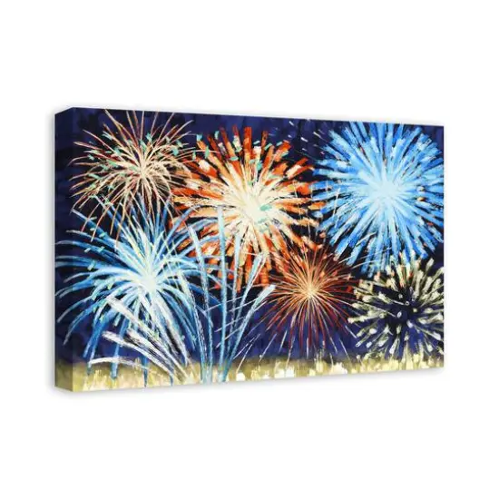 Firework Sky Canvas Wall Art {3}
