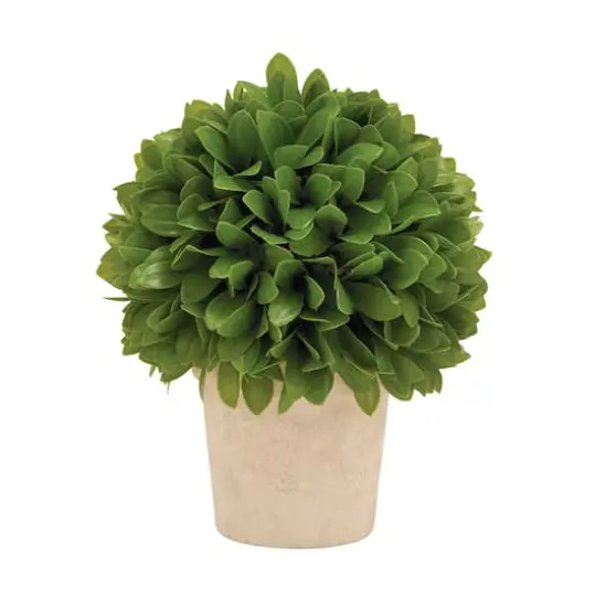 10" Boxwood Topiary in Decorative Planter {1}