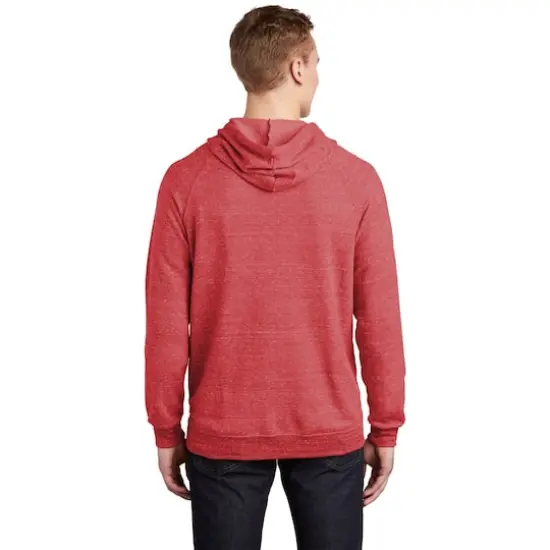 JERZEES&reg; Snow Heather French Terry Raglan Hoodie Red {6}
