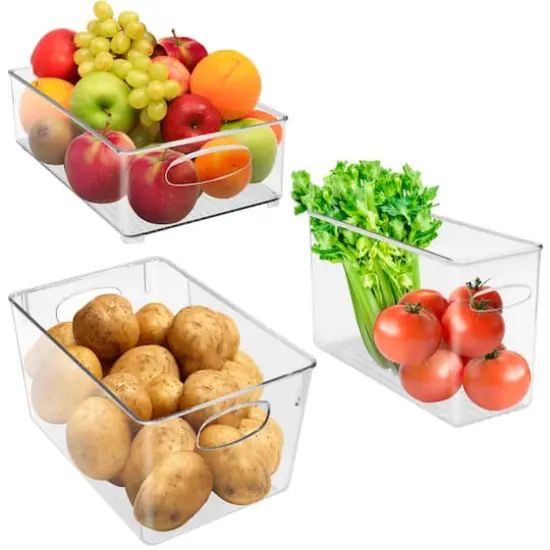 Sorbus Clear Fridge & Freezer Organizing Bin Set {4}