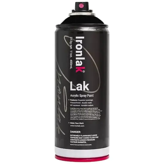 Ironlak Acrylic Spray Paint Roarke (Black) {1}