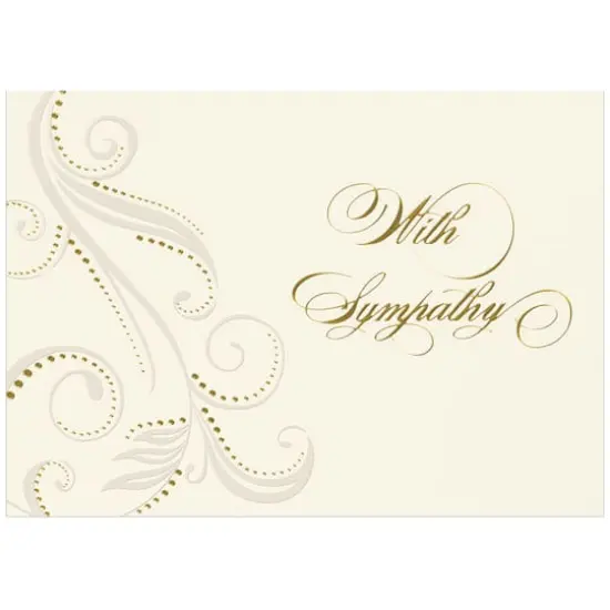 JAM Paper 5.625" x 7.875" With Sympathy Damask Cards & Envelopes, 25ct. {1}