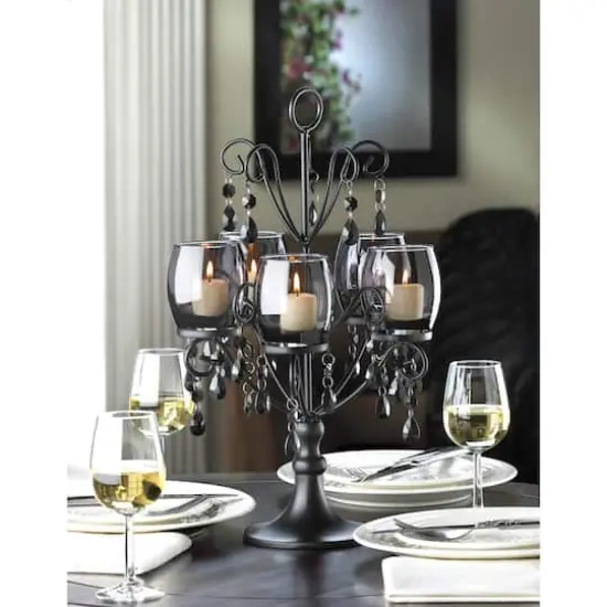 17.5" Midnight Elegance Candelabra {3}