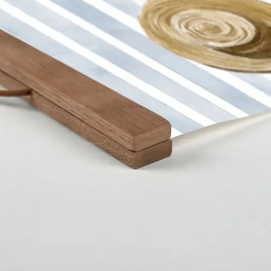 Beachy Girl Teak Hanging Canvas Wall Art {3}