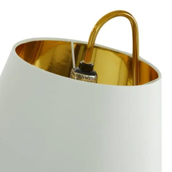 22" White Metal Modern Table Lamp {5}