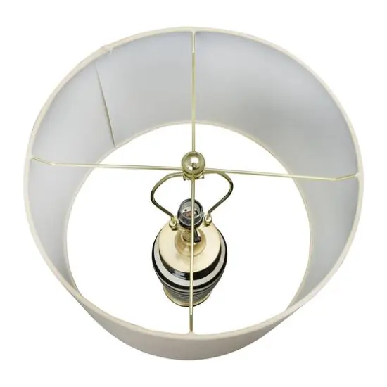 Hello Honey&reg; Black & White Striped Ceramic Table Lamp {6}