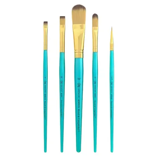 Royal & Langnickel&reg; Menta&trade; Synthetic Blend Acrylic 5 Piece Brush Set {4}