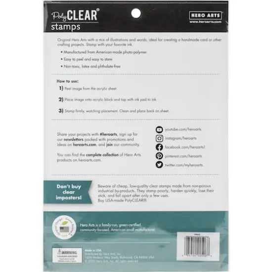 Hero Arts&reg; PolyCLEAR&reg; Bookcase Peek-A-Boo Clear Stamp Set {3}