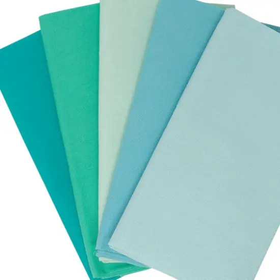 SINGER Solid Cotton Fabric Bundle Teal Waves {3}