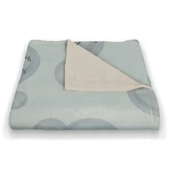 Turn Your Troubles Into Bubbles Coral Fleece Blanket Blue {3}