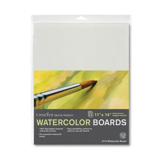 Crescent&reg; 114 Series Cold-Press Watercolor Board, 3ct. {1}