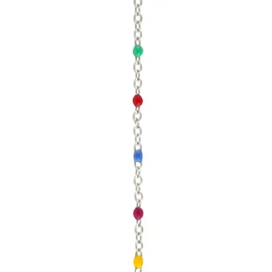 18" Rhodium Enamel Cable Chain by Bead Landing&trade; {1}
