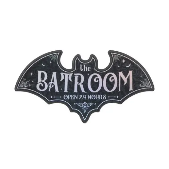 15.75" x 8.25" Batroom Open 24 Hours Wall Sign by Ashland&reg; {1}