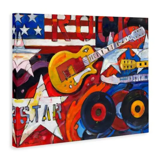 Stupell Industries Rockstar Americana Music Tribute Canvas Wall Art {4}