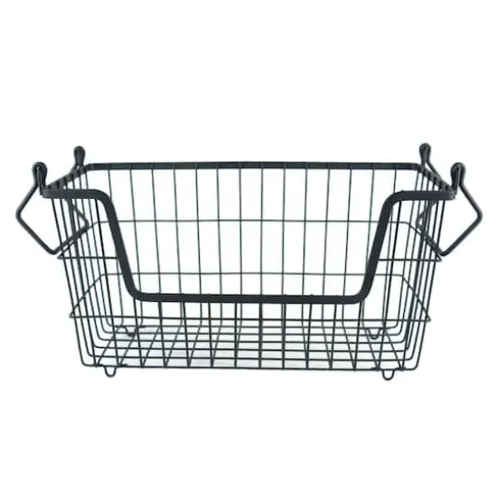 DII&reg; 13" Small Rectangle Metal Basket Black {1}