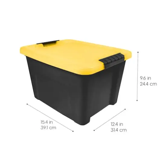 Iris&reg; 20 Qt. Yellow, Plastic Storage Bins, 6 Ct {4}