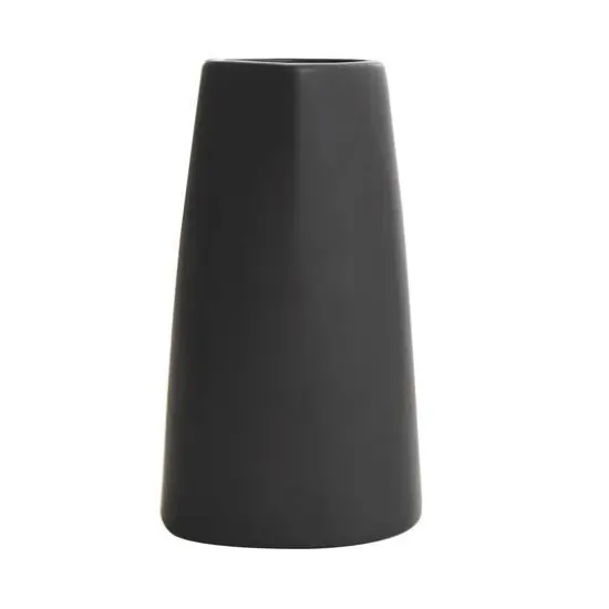9" Black Ceramic Minimalistic Vase Set {6}