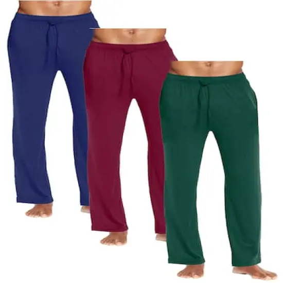 Galaxy by Harvic Men's Classic Lounge Pants 3 Pack Navy/Burgundy/Hunter {1}