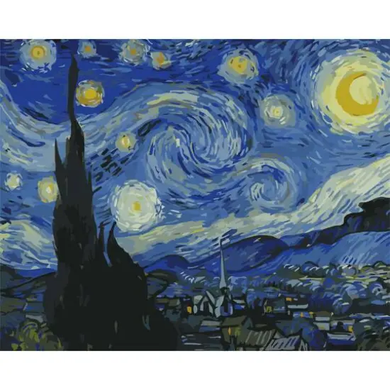 Winnie's Picks Starry Night Adult Paint by Numbers Kit {1}