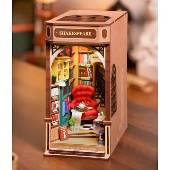 Rolife Bookstore Book Nook Shelf Insert DIY Miniature Kit {9}
