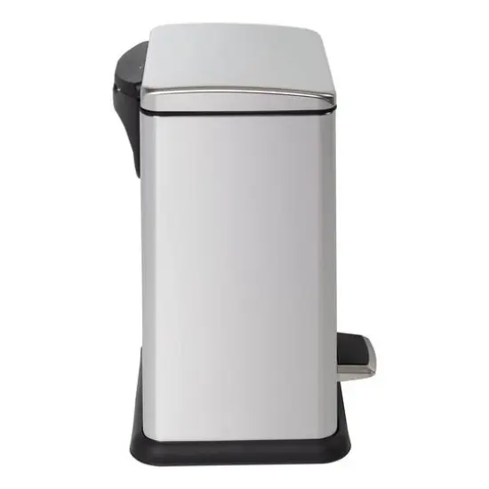 Honey Can Do Tall & Wide 58L Stainless Steel Step Trash Can with Lid {11}