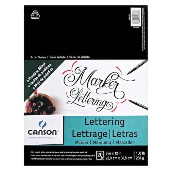 Canson&reg; Marker Lettering Pad, 9" x 12" {1}