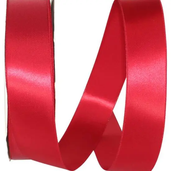 JAM Paper 1.5" x 100yd. Double Face Satin Ribbon Scarlet {1}