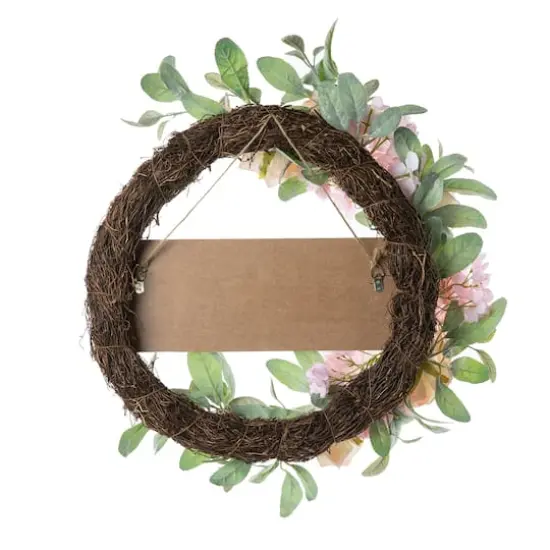 Glitzhome&reg; 22" Mother's Day Floral Wreath {9}