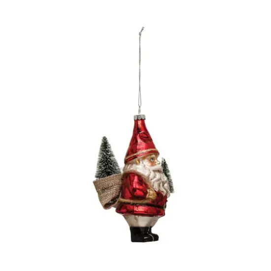 Hello Honey&reg; 5.75" Garden Santa Glass Ornament {1}