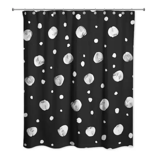Cute Dots Shower Curtain Black {1}