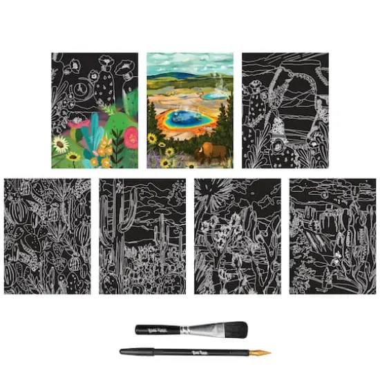 Brea Reese&trade; 6" x 8" Arch & Canyon Scratch Art Paper Pad {3}