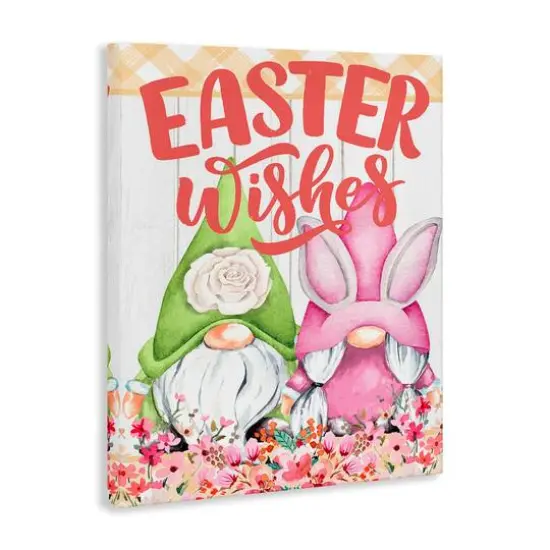 Stupell Industries Easter Wishes Gnomes Canvas Wall Art {4}