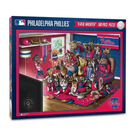 MLB Purebred Fans A Real Nailbiter 500 Piece Puzzle Philadelphia Phillies {1}
