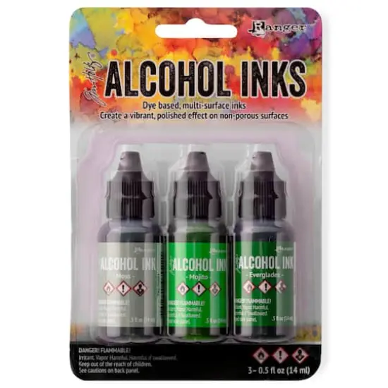 Tim Holtz&reg; Mint & Green Spectrum Alcohol Inks, 3ct. {5}