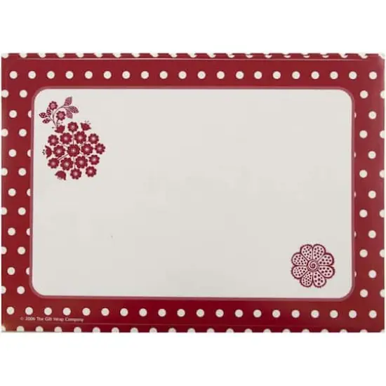 JAM Paper Red Flower Christmas Gift Tag Stickers, 8ct. {1}