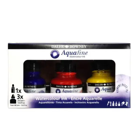 Daler-Rowney Aquafine Watercolor Ink Set, 3ct. {1}