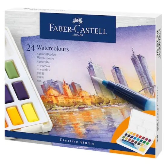 Faber-Castell 24 Color Watercolor Pan Set {1}