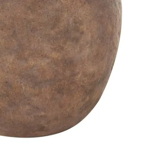 10.5" Copper Antique-Style Textured Ceramic Vase with Handles {6}