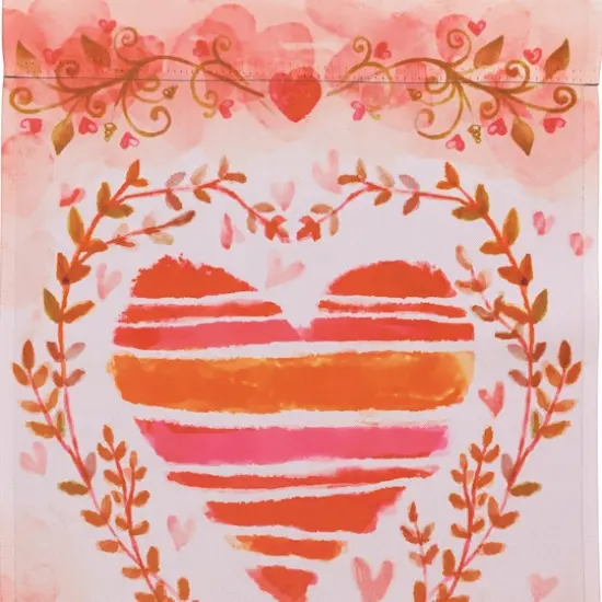 18" Watercolor Heart Valentine's Day Outdoor Garden Flag {5}