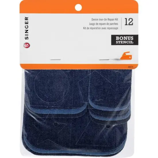 SINGER&reg; Decorative Glitter & Denim DIY Iron-On Fabric Patch Kit with Scissors {11}