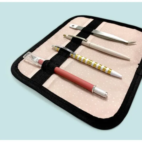 We R Memory Keepers&reg; Pink & Gray Crafter's Machine Tote {13}