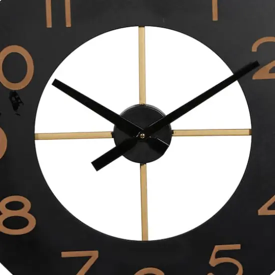 Gold Vintage Metal Wall Clock, 28" x 28" {5}