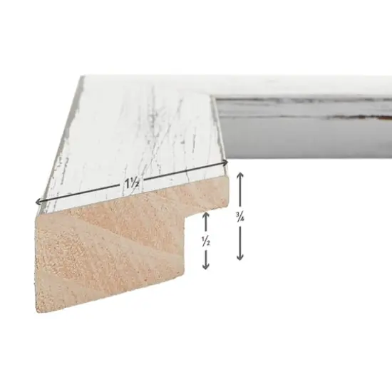 Craig Frames Jasper Marshmallow Weathered White Picture Frame with Mat {4}