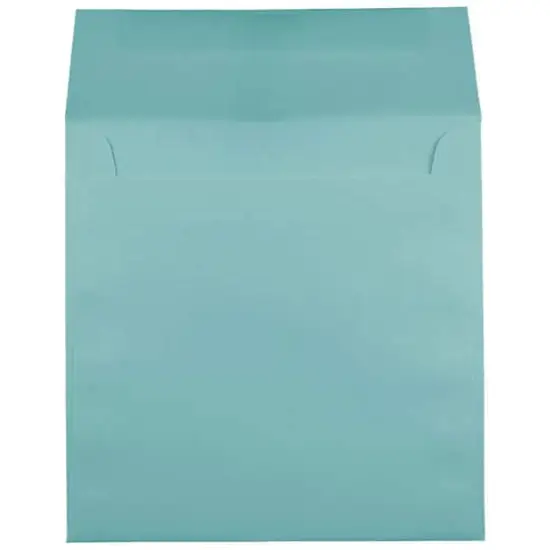 JAM Paper 8.5" x 8.5" Aqua Blue Square Booklet Invitation Envelopes, 25ct. {3}
